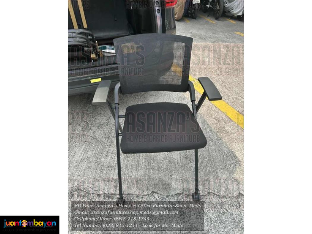 FOLDING CHAIR WITH ARMREST & WHEELS 