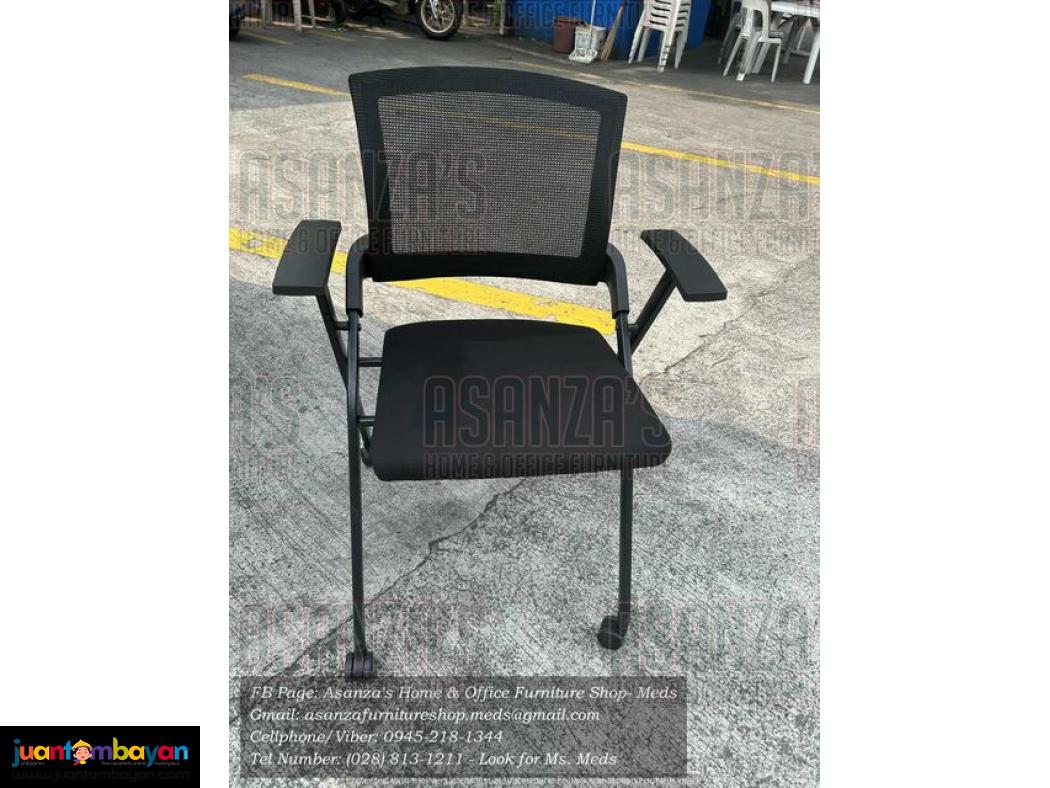 FOLDING CHAIR WITH ARMREST & WHEELS 