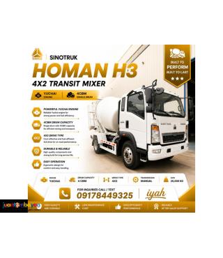 SINOTRUK HOMAN H3 6W TRANSIT MIXER YUCHAI... 4CBM