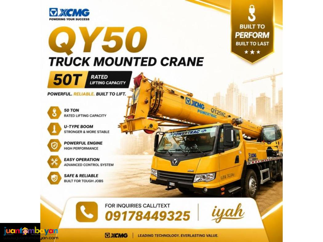 XCMG QY50 MOBILE TRUCK CRANE 50 TONS