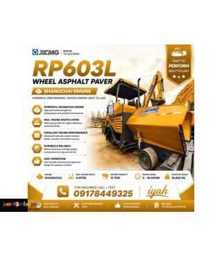 XCMG RP603L WHEEL ASPHALT PAVER SHANGCHAI.... MAX. PAVING WIDTH 6 MTRS