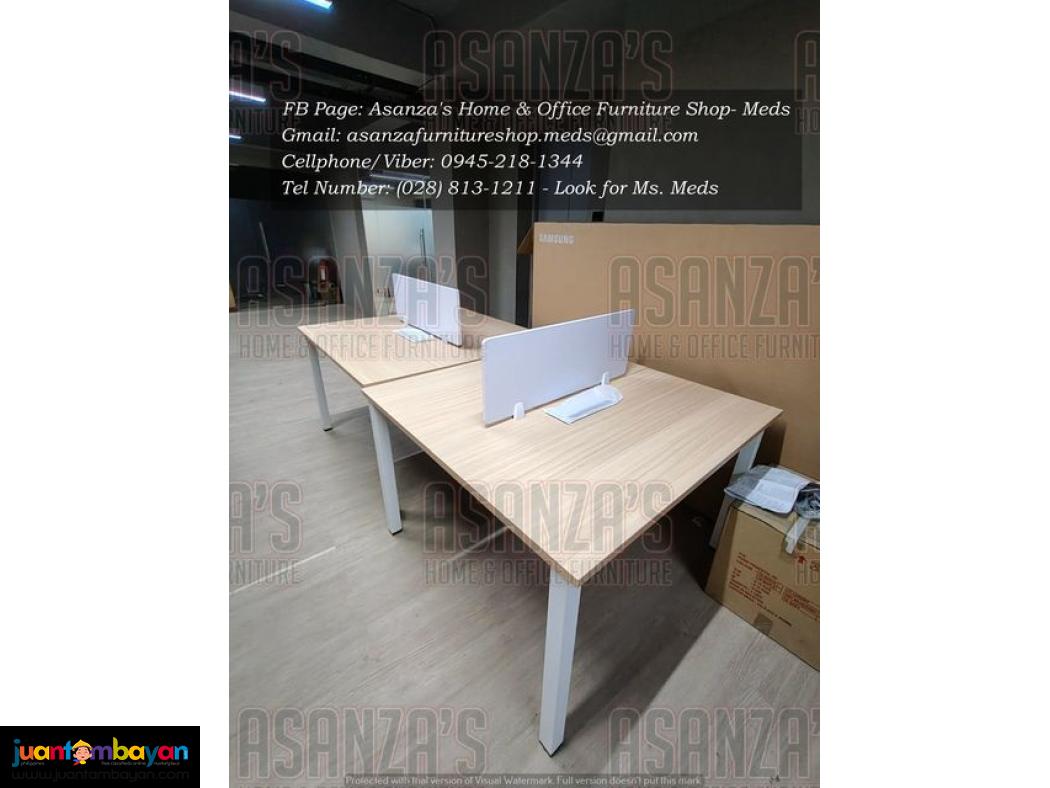 WORKSTATION TABLE W/ SCREEN PANEL