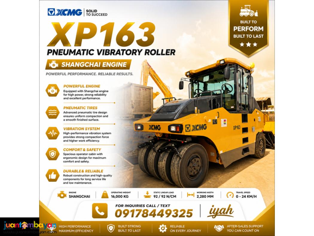 XCMG XP163 VIBRATORY ROLLER PNEUMATIC  16T