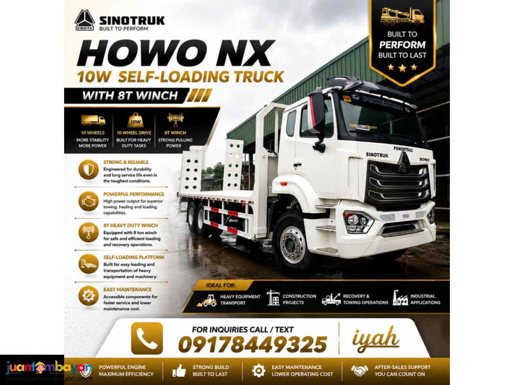 SINOTRUK HOWO NX 10W SELF-LOADING TRUCK WITH 8T WINCH