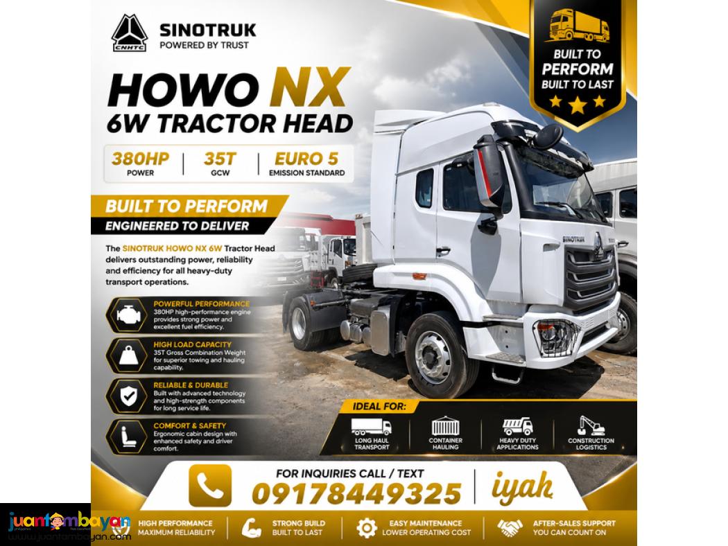 SINOTRUK HOWO NX 6W TRACTOR HEAD, 35T