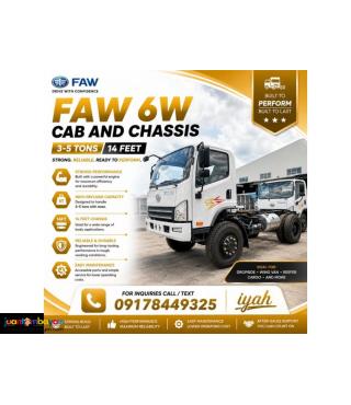 FAW 4X4 CAB AND CHASSIS 17FEET
