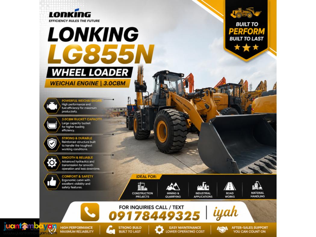 LONKING LG855N WHEEL LOADER WEICHAI... 3.0CBM