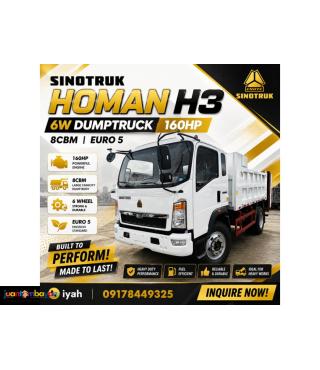 SINOTRUK HOMAN H3 6W DUMPTRUCK 160HP 8CBM EURO 5