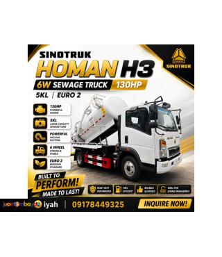 SINOTRUK HOMAN H3 6W SEWAGE TRUCK 130HP 5KL EURO 2