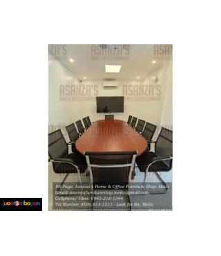 CUSTOMIZED 12-SEATER CONFERENCE TABLE & OFFICE CHAIRS 