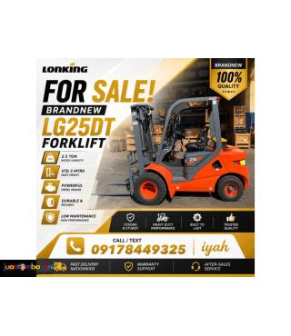 LONKING LG25DT FORKLIFT STD 3 MTRS MAST, 2.5 T