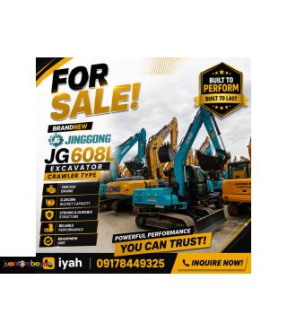 BRANDNEW JINGGONG JG608L EXCAVATOR CRAWLER TYPE XINCHAI ENGINE 0.25CBM