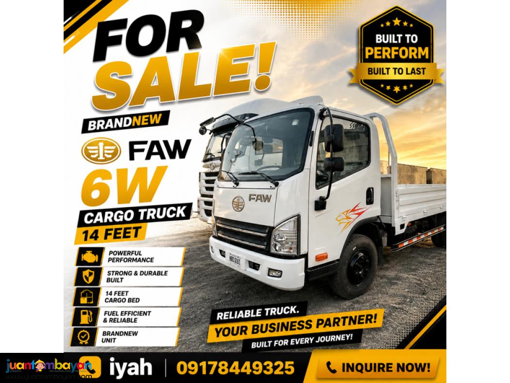 FAW 6W CARGO TRUCK 14 FEET