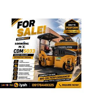 LONKING CDM5033 DOUBLE DRUM VIBRATORY ROLLER 3T