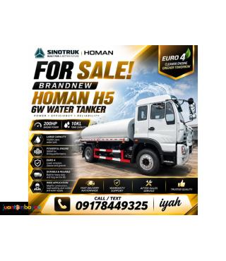 BRANDNEW SINOTRUK HOMAN H3 6W WATER TANKER 200HP 10KL EURO 4
