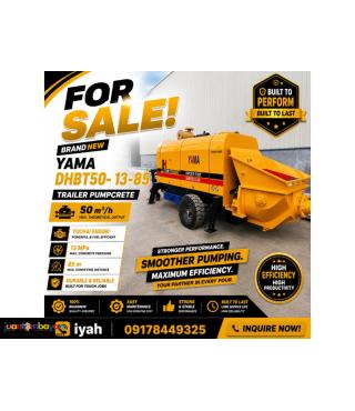 BRANDNEW YAMA DHBT50- 13-85 TRAILER PUMPCRETE YUCHAI ENGINE 50 m³/h