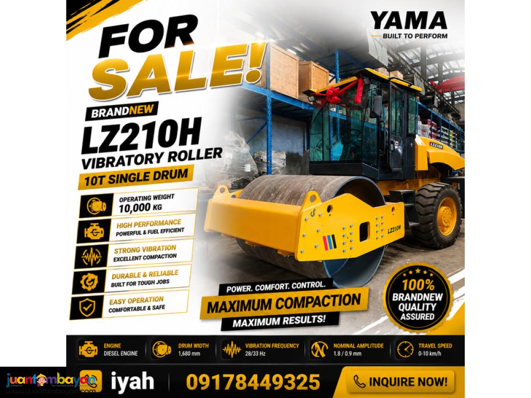 BRANDNEW YAMA LZ210H VIBRATORY ROLLER 10T- SINGLE DRUM