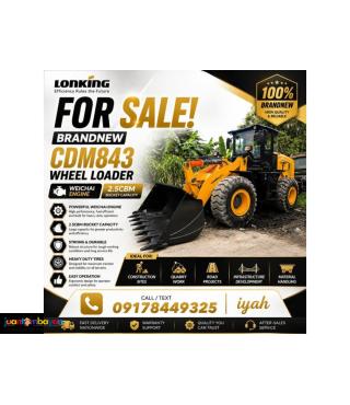LONKING CDM843 PAYLOADER 2.5CBM WEICHAI ENGINE (JOYSTICK)