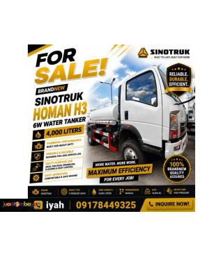 BRAND-NEW  SINOTRUK HOMAN H3 6W WATER TANKER 4KL