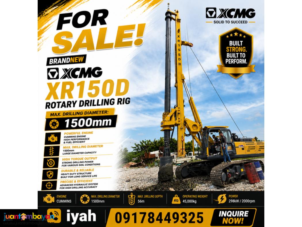 BRANDNEW XCMG XR150D ROTARY DRILLING RIG 1500mm dia