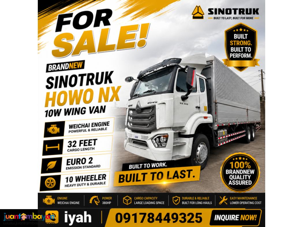 SINOTRUK HOWO NX 10W WING VAN WEICHAI ENGINE 32 FEET EURO 2