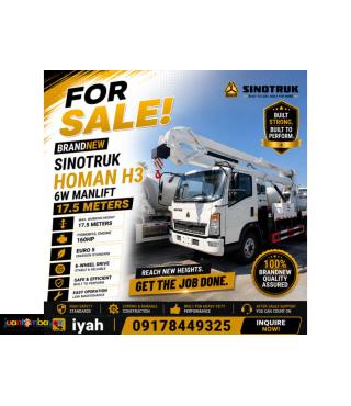 BRANDNEW SINOTRUK HOMAN H3 6W MANLIFT 160HP 17.5 METERS EURO 5