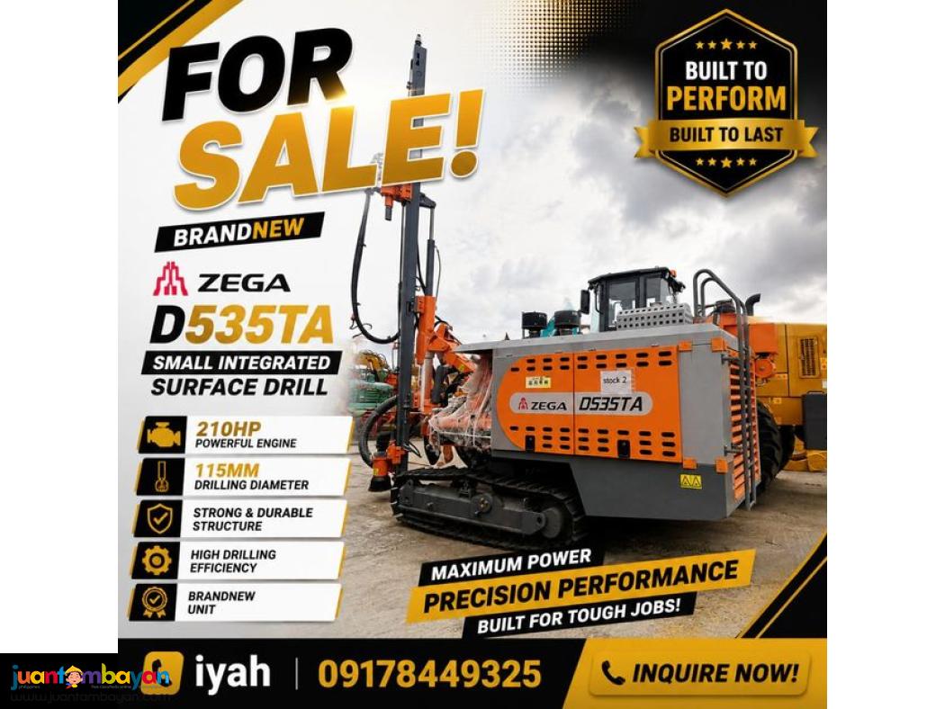 ZEGA D535TA SMALL INTEGRATED SURFACE DRILL 115MM DRILLING DIAMETER 