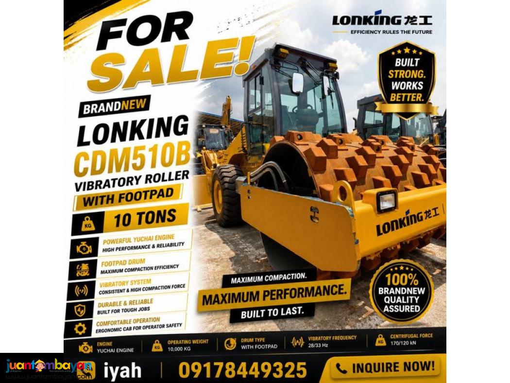 LONKING CDM510B W/FOOTPAD 10-TONS 