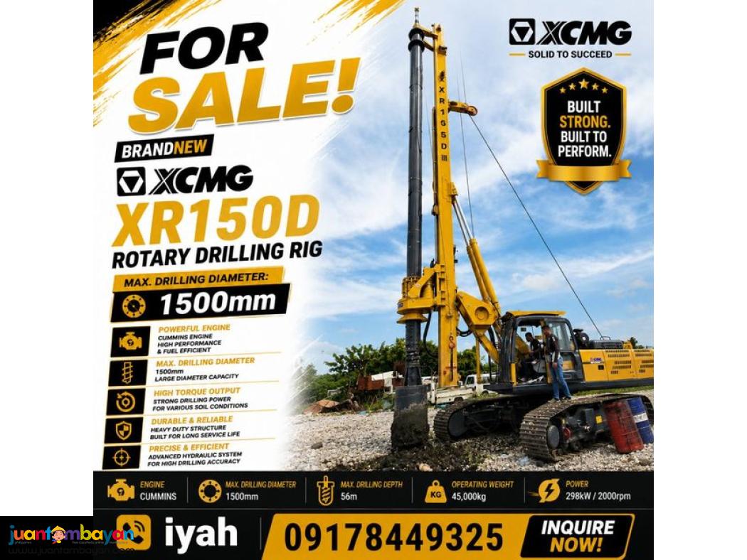 XCMG XR150D-III DRILLING RIG 1500MM DRILLING DIAMETER