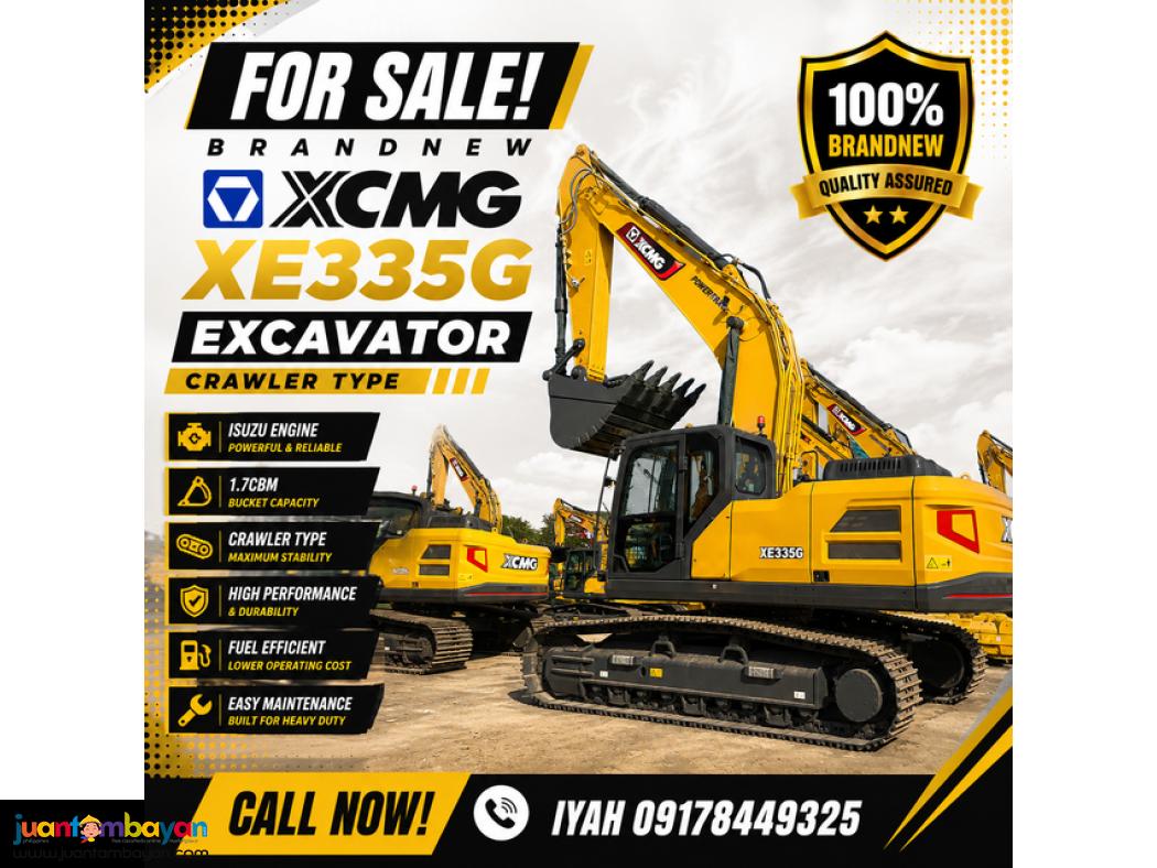 BRANDNEW XCMG XE335G EXCAVATOR CRAWLER TYPE ISUZU ENGINE 1.7CBM