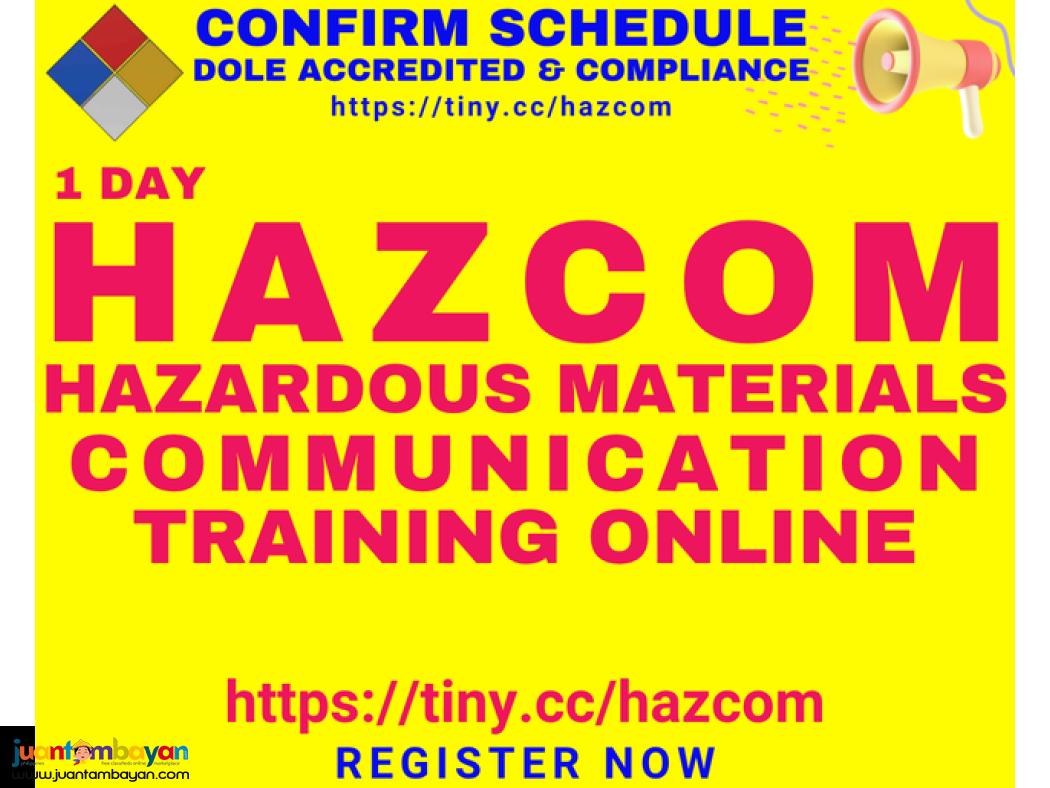 HAZCOM Training Hazardous Communication Training DOLE Accredited