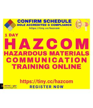 HAZCOM Training Hazardous Communication Training DOLE Accredited