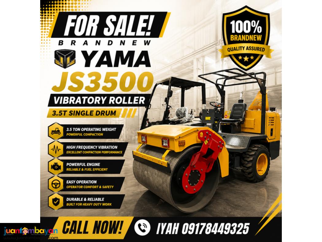YAMA JS3500 VIBRATORY ROLLER 3.5T SINGLE DRUM