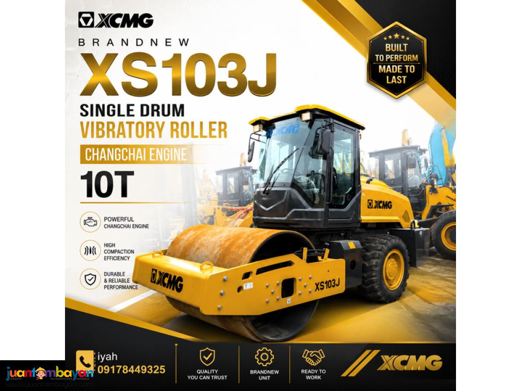 BRANDNEW XCMG XS103J SINGLE DRUM VIBRATORY ROLLER CHANGCHAI ENGINE 10T