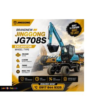 BRANDNEW JINGGONG JG708S EXCAVATOR WHEEL TYPE ZHEJIANG ENGINE 0.25CBM