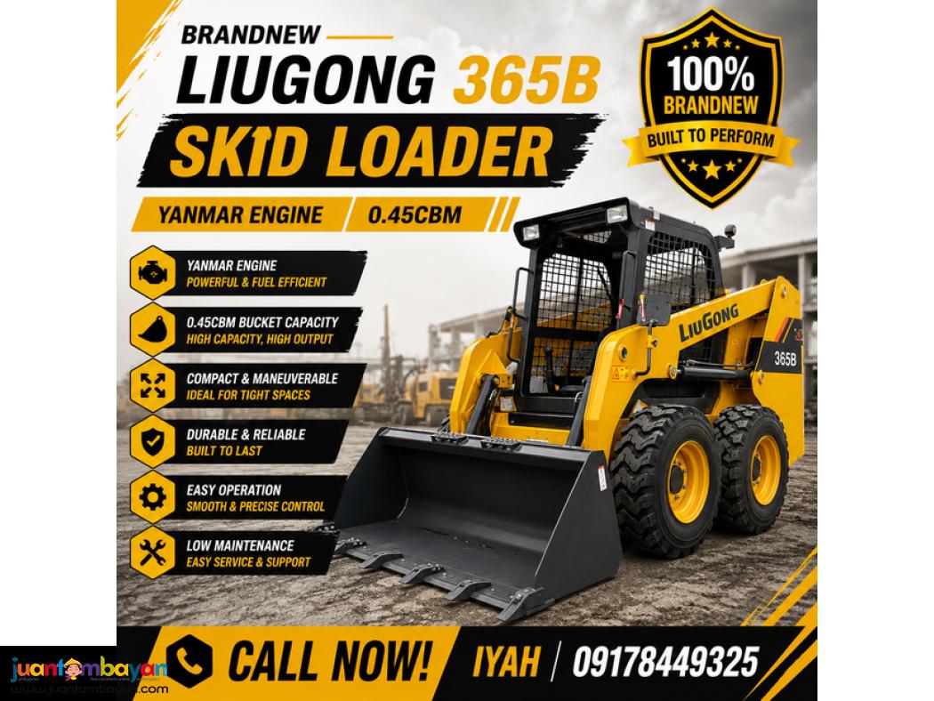 BRANDNEW LIUGONG 365B SKID LOADER YANMAR ENGINE 0.45CBM