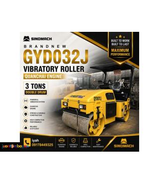  SINOMACH GYD032J VIBRATORY ROLLER QUANCHAI., 3T DOUBLE DRUM