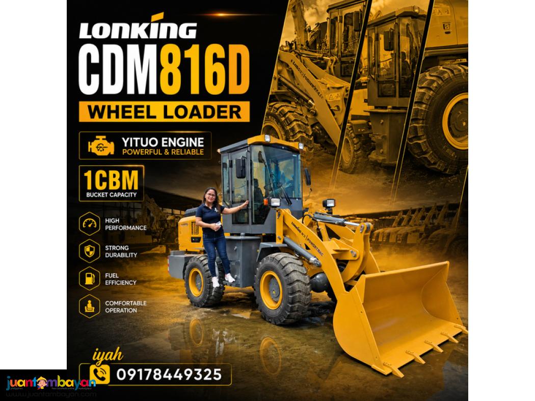 LONKING CDM816D WHEEL LOADER., YITUO 1CBM