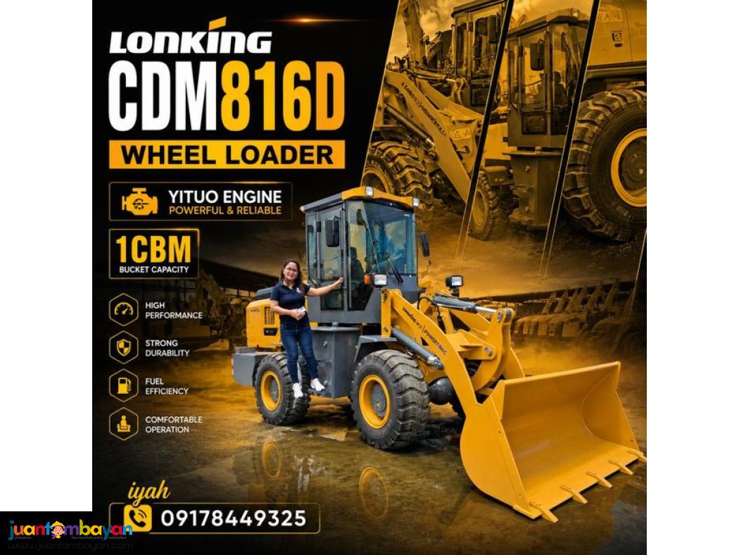 LONKING CDM816D PAYLOADER .1CBM YITUO ENGINE 