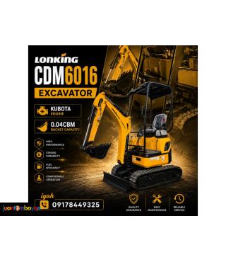 LONKING CDM6016 EXCAVATOR KUBOTA ENGINE 0.04CBM