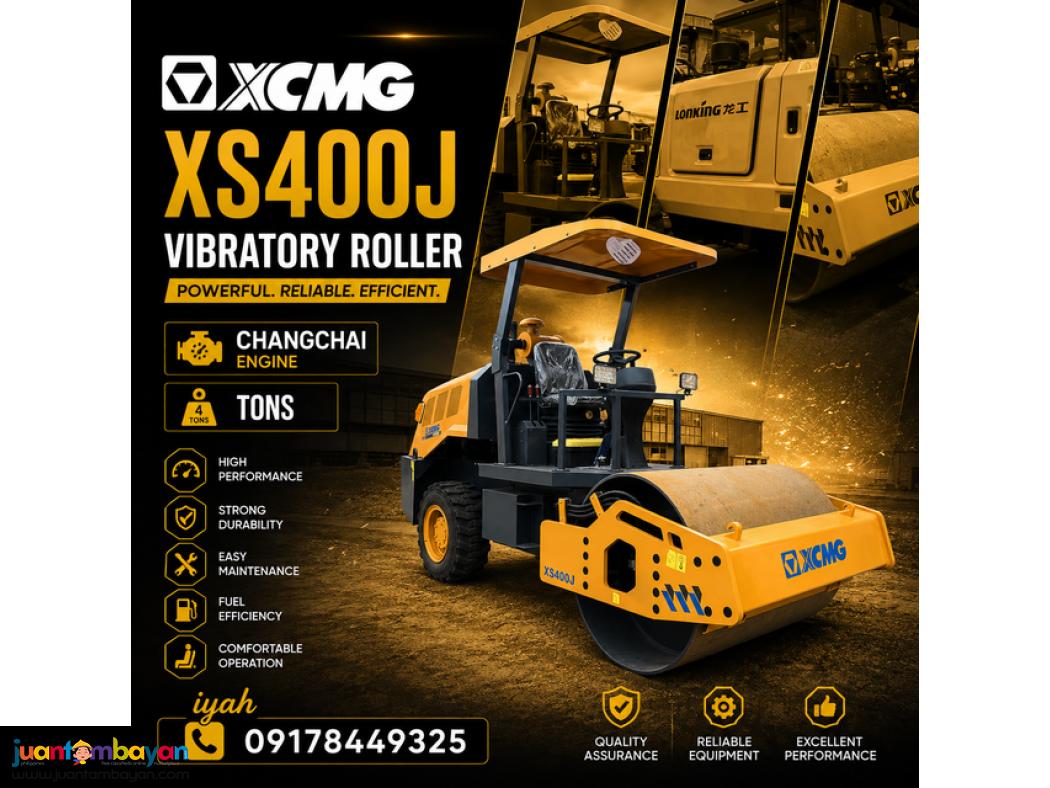XCMG XS400J VIBRATORY ROLLER CHANGCHAI ENGINE 4 TONS