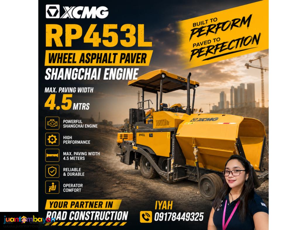 XCMG RP453L WHEEL ASPHALT PAVER.., MAX. PAVING WIDTH 4.5 MTRS