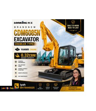 LONKING CDM 6085N EXCAVATOR CRAWLER TYPE YANMR ENGINE 0.32CBM