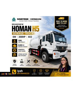 SINOTRUK HOMAN H5 6W SEWAGE TRUCK 200HP 4X2 10KL EUR0 4