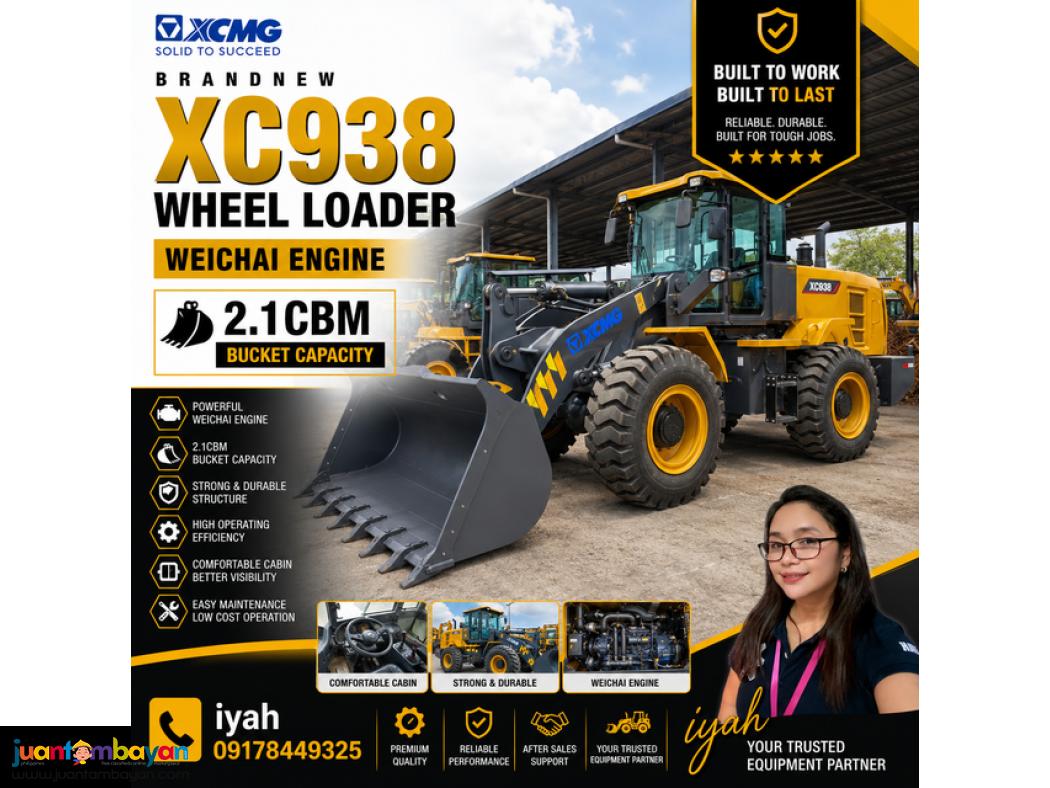 XCMG XC938 WHEEL LOADER WEICHAI ENGINE 2.1CBM