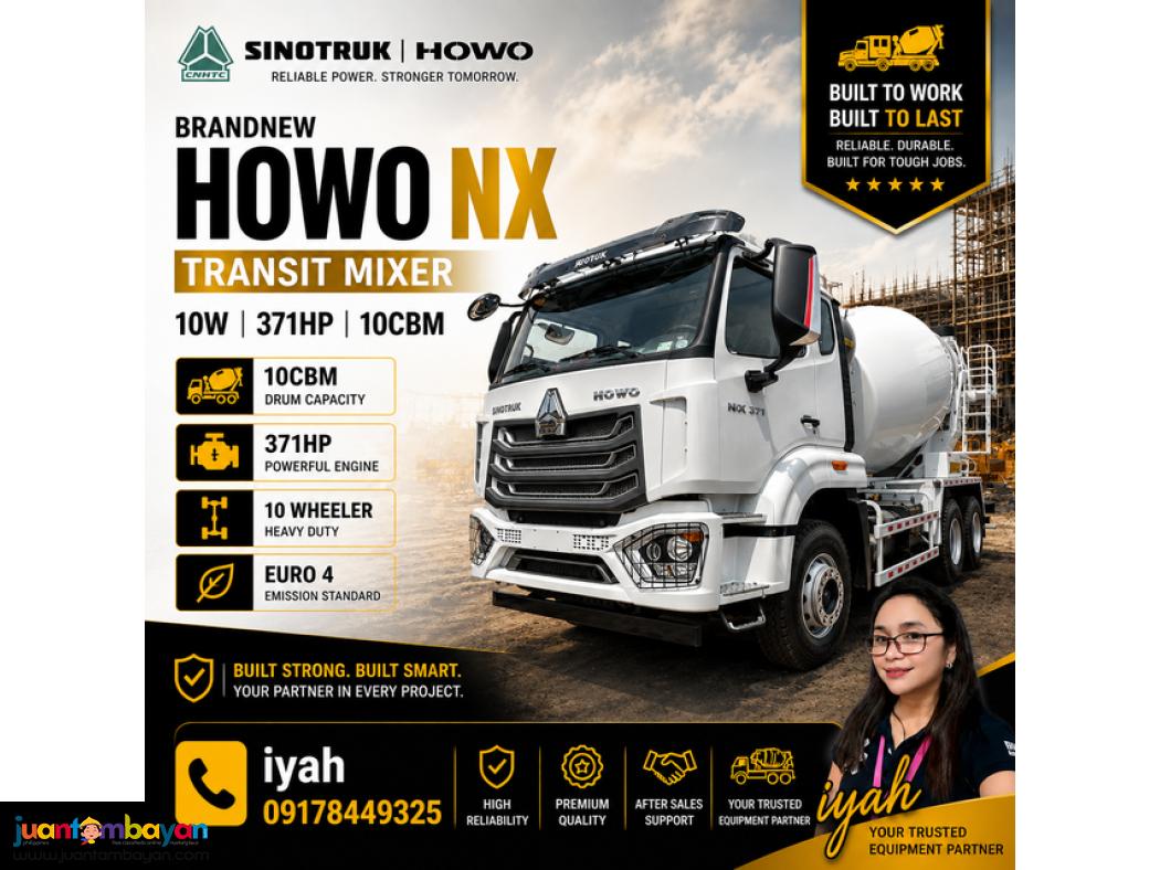 SINOTRUK HOWO NX 10W TRANSIT MIXER 371HP 10CBM