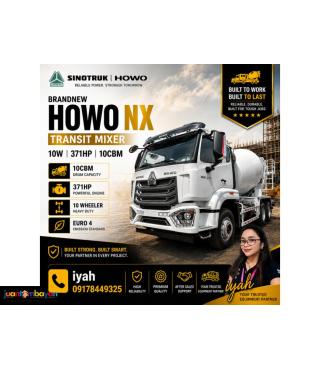 SINOTRUK HOWO NX 10W TRANSIT MIXER 371HP 10CBM