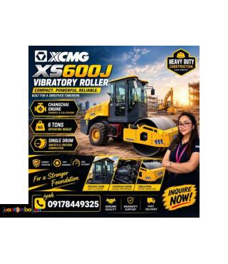 XCMG XS600J VIBRATORY ROLLER CHANGCHAI ENGINE 6 TONS, SINGLE DRUM