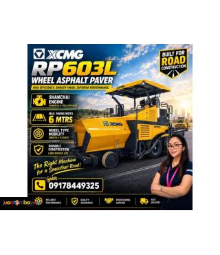 XCMG RP603L WHEEL ASPHALT PAVER, MAX. PAVING WIDTH 6 MTRS