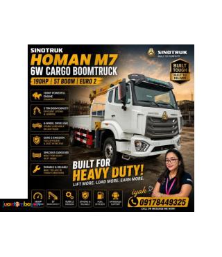 SINOTRUK HOMAN H5 4X2 CARGO BOOM TRUCK 5-TONS EURO 4